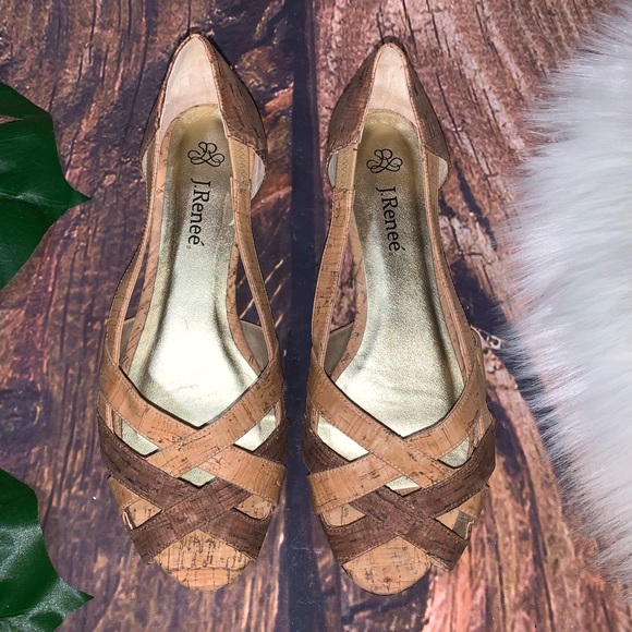 J.Renee Shoes - 🎉50% OFF🎉 J. RENEE - Brown Open Toe Flats